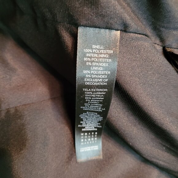 WHBM Floral Embroidered Sheath Dress Size 4 Sleeveless Black Multi Romantic - Picture 5 of 8